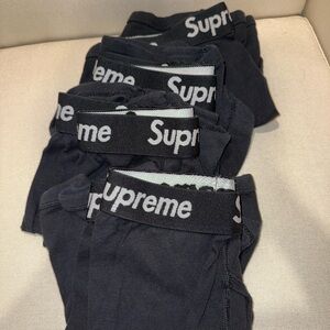 Supreme x Hanes Black Boxer Briefs 4 Pack
